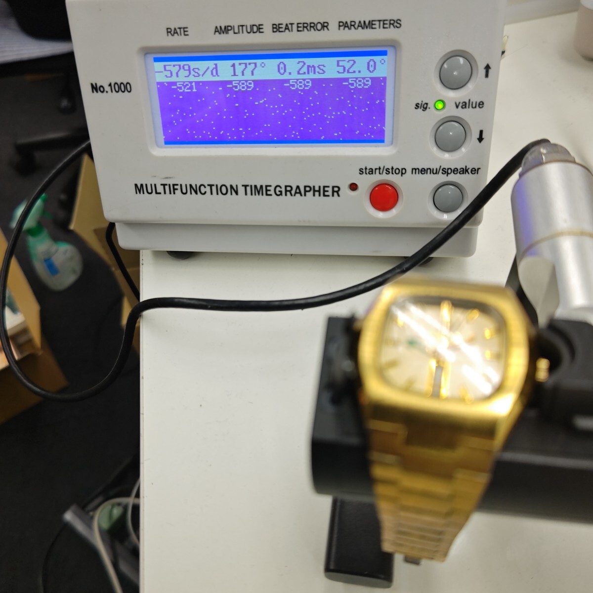 RADO ラドー Sapphire Gazelle サファイアガゼル GP ゴールド文字盤 自動巻き メンズ腕時計 12110/G 625.7961.2 だの画像10