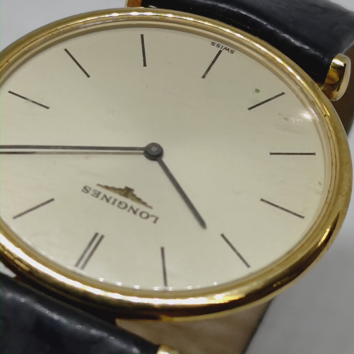 【電池切れジャンク品】 LONGINES ロンジン L4.635.2 グランドクラシック 2針 クオーツ メンズ 腕時計 13石 ゴールド ラウンド  だの画像8