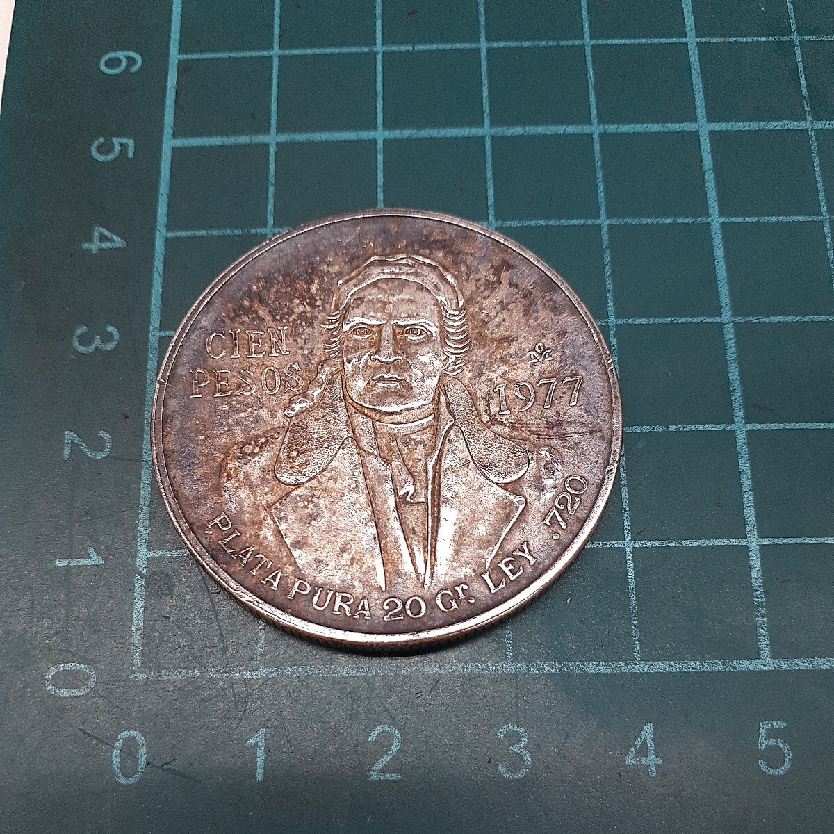 メキシコ銀貨 100ペソ 1977年 約27.5g コイン 硬貨 古銭 まの画像1