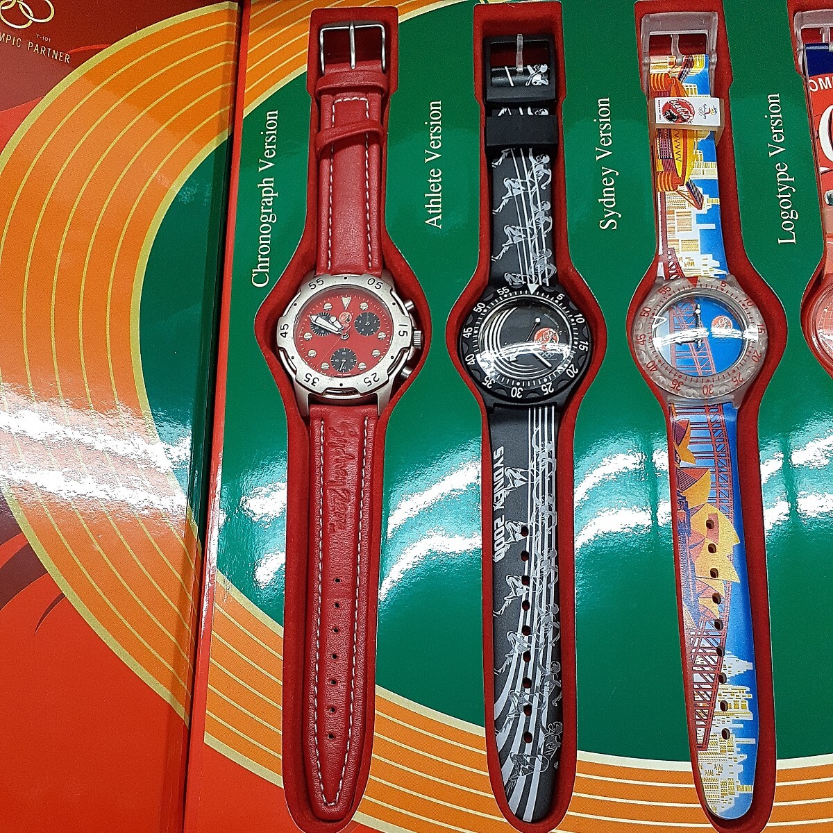 未使用保管品 SWATCH スウォッチ コカコーラ cocacola 2000年 オリンピック 限定モデル ウォッチ 腕時計 5本セット 電池切れ みの画像5