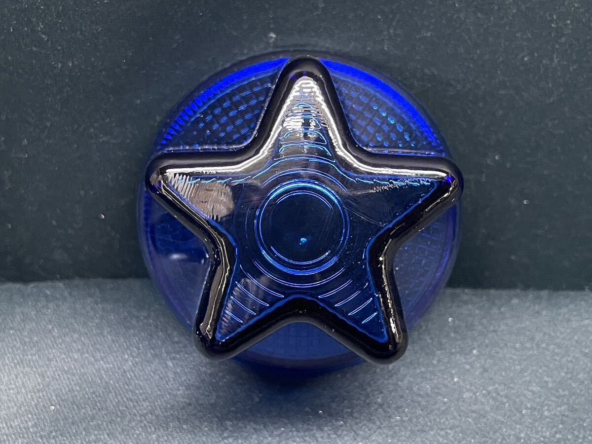 NEWスターマーカーレンズ　18個　青　ブルー　空　星形マーカー レトロ デコトラ アート バスマーカー ガラス 星型 アートステンレス ASC_画像3