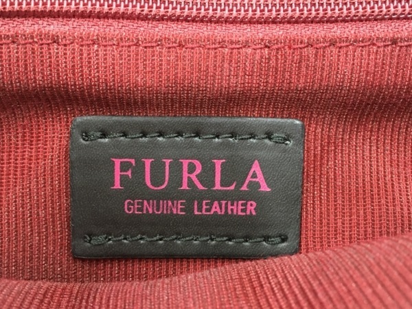 フルラ FURLA ショルダーバッグ - レザー ボルドー チェーンショルダー バッグの画像8
