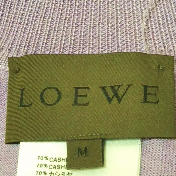 ロエベ LOEWE 半袖セーター/ニット サイズM - ライトパープル レディース Vネック/カシミヤ/シルク トップス_画像3