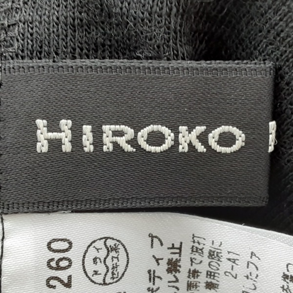 ヒロココシノ HIROKO KOSHINO 長袖カットソー サイズ40 M - 黒 レディース クルーネック/ビーズ トップス_画像3