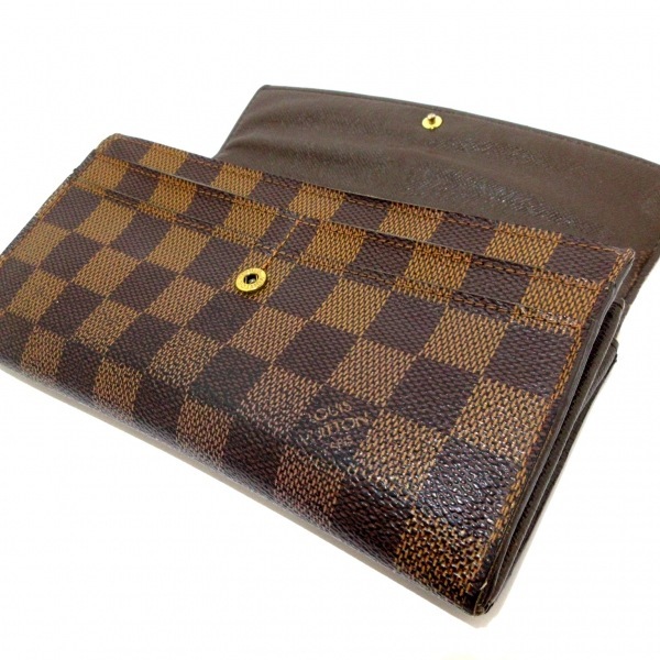 ルイヴィトン LOUIS VUITTON 長財布 N61734 ポルトフォイユ・サラNM2 ダミエ・キャンバス エベヌ CA2079 財布 ダミエの画像3