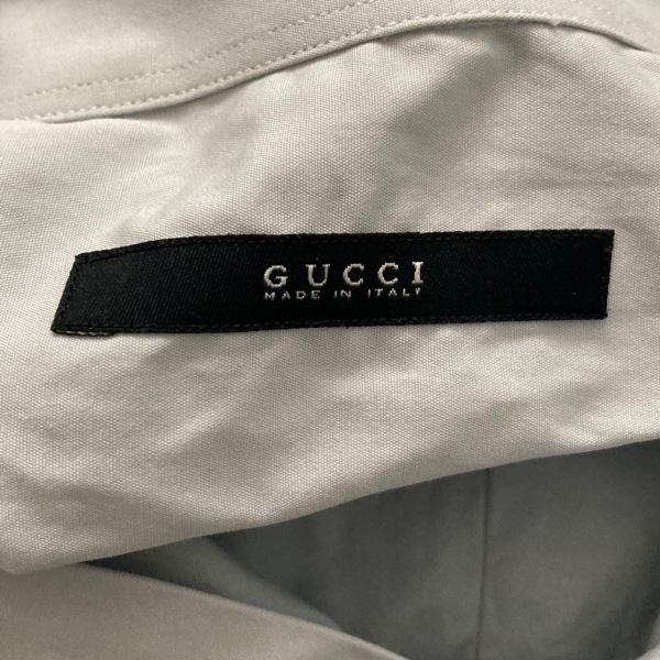 グッチ GUCCI 長袖シャツ サイズ38 M - ライトグレー メンズ トップス_画像3