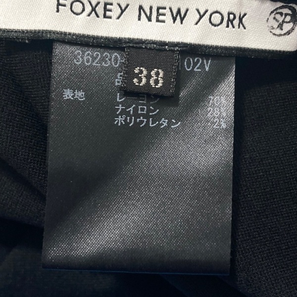 フォクシーニューヨーク FOXEY NEW YORK パンツ サイズ38 M - 黒 レディース フルレングス/ウエストゴム ボトムス_画像4