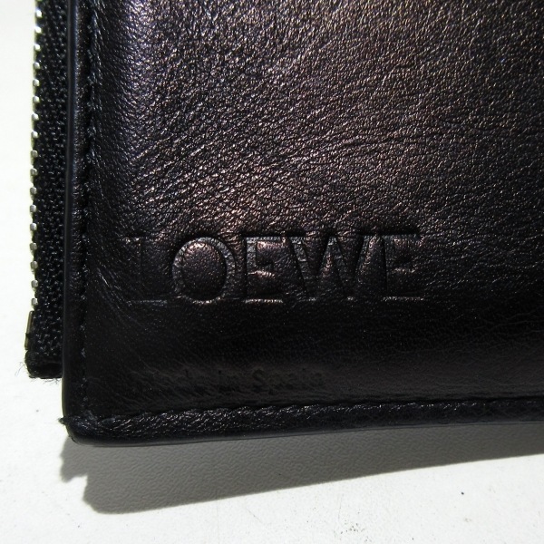 ロエベ LOEWE 3つ折り財布/ミニ/コンパクト スモール バーティカル ウォレット レザー 黒 財布_画像5