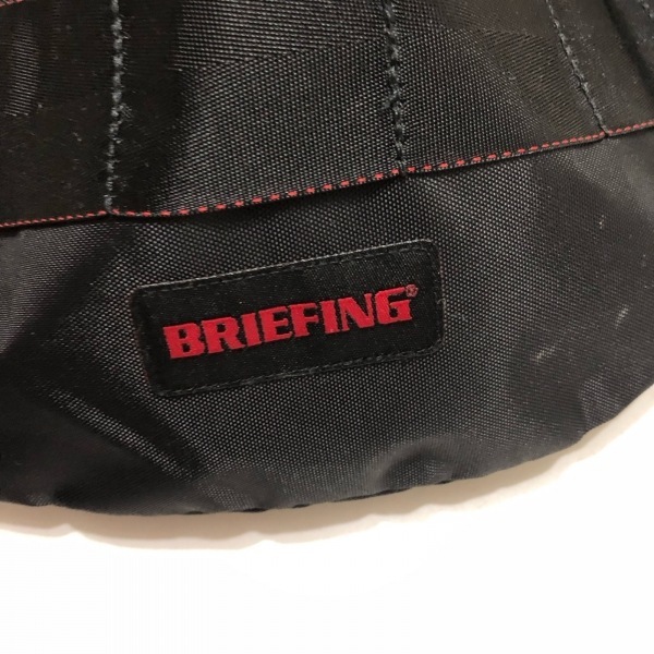 ブリーフィング BRIEFING ウエストポーチ - ナイロン 黒×レッド バッグ_画像8