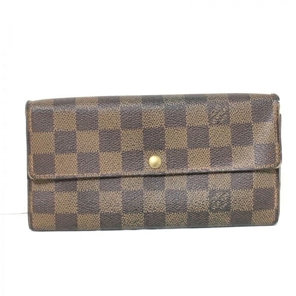 ルイヴィトン LOUIS VUITTON 長財布 N61734 ポルトフォイユサラNM2 ダミエキャンバス エベヌ SD3077 財布 ダミエ_画像1