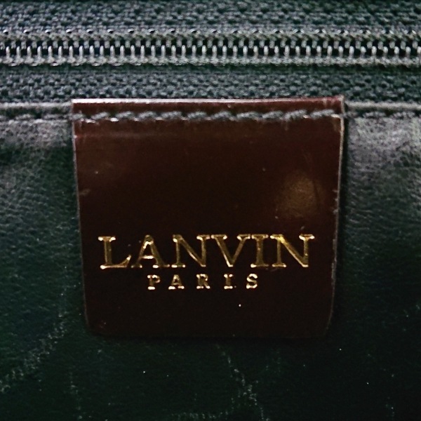 ランバン LANVIN リュックサック/バックパック - エナメル（レザー） ダークブラウン×ゴールド バッグ_画像8