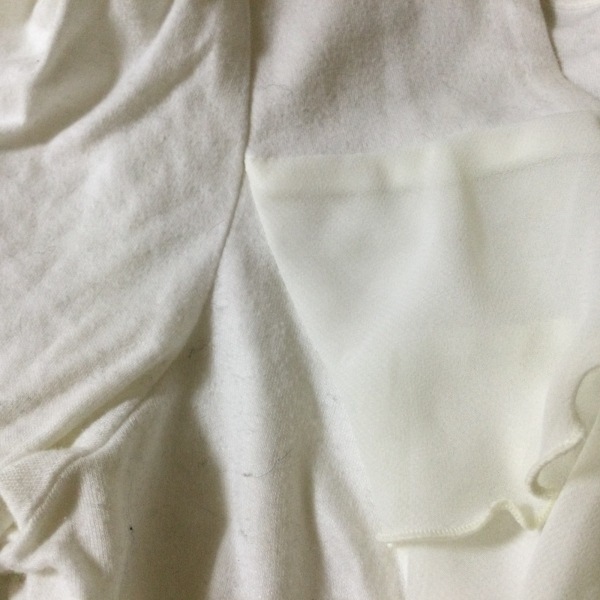 エムズグレイシー M'S GRACY 七分袖カットソー サイズ40 M - 白 レディース フリル/リボン トップス_画像6