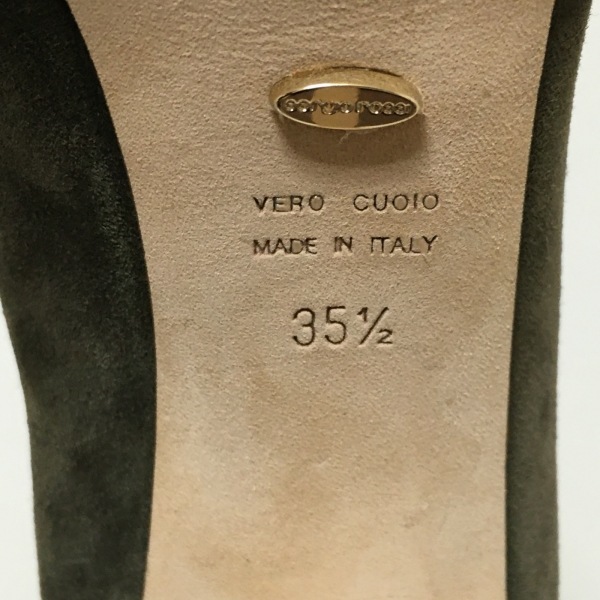 セルジオロッシ sergio rossi パンプス 35 1/2 - ヌバック カーキ レディース 靴_画像6