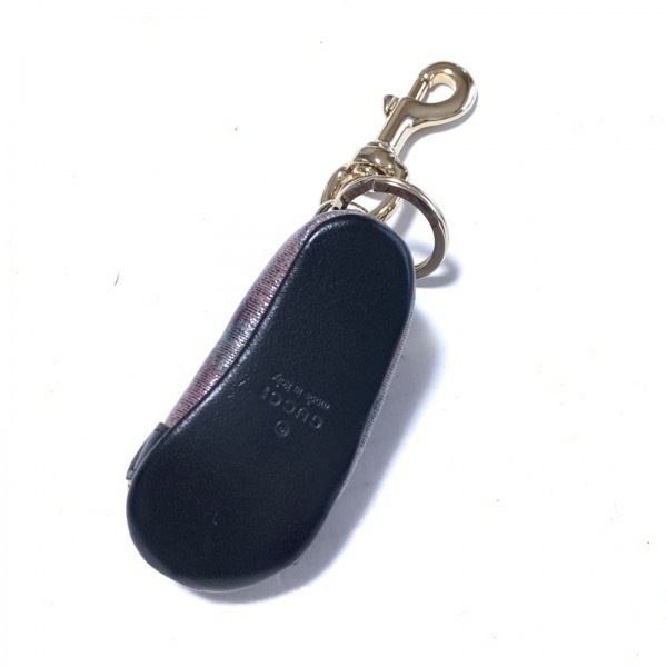  Gucci GUCCI брелок для ключа ( очарование ) GG рисунок / шланг bit покрытие парусина красный × чёрный обувь узор брелок для ключа 