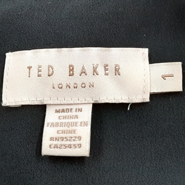 テッドベイカー TED BAKER サイズ1 S - 黒×ピンク×マルチ レディース クルーネック/半袖/ひざ丈/花柄/刺繍 ワンピース_画像3