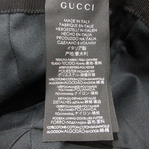 グッチ GUCCI キャップ L 200035 オリジナルGGキャンバス ベースボール キャップ ポリエステル×コットン×ナイロン 黒×グリーン×レッド_画像6