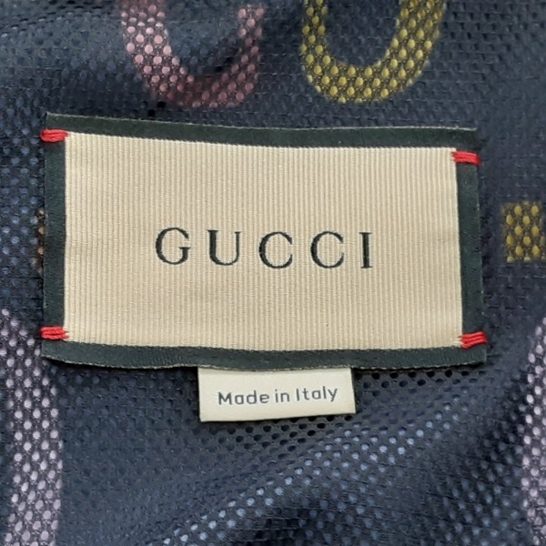 グッチ GUCCI ブルゾン サイズ44 S 697621 - ネイビー×ピンク×マルチ メンズ ナイロン/ジップアップ/ジャンボGG 美品 ジャケットの画像3