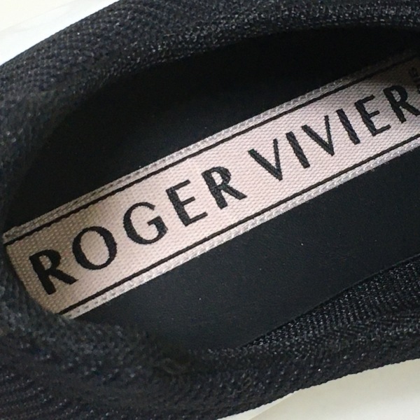 ロジェヴィヴィエ RogerVivier スニーカー 37 - 化学繊維 黒×白 レディース ビジュー 靴の画像5