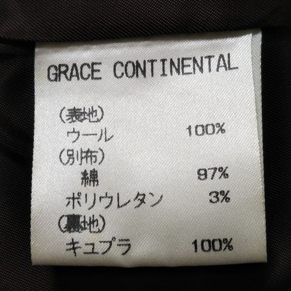  Grace Continental GRACE CONTINENTAL size 36 S - black × beige × multi lady's long sleeve /Harris Tweed/ spring / autumn jacket 