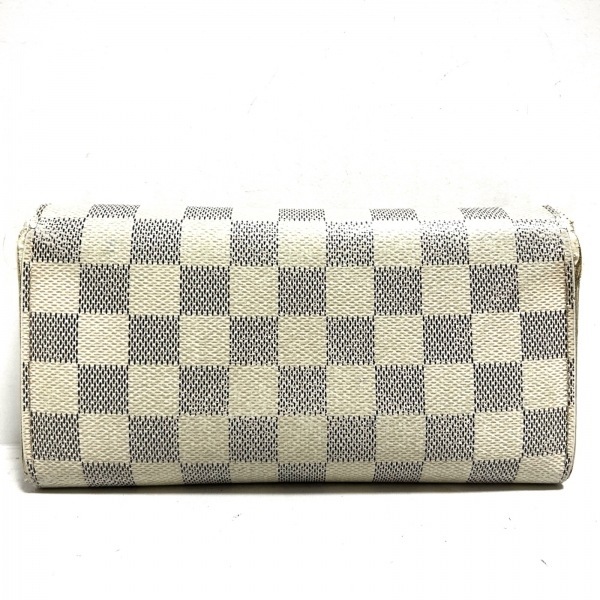 ルイヴィトン LOUIS VUITTON 長財布 N61735 ポルトフォイユサラNM2 ダミエキャンバス アズール イニシャル刻印 CA1049 財布 ダミエ_画像2