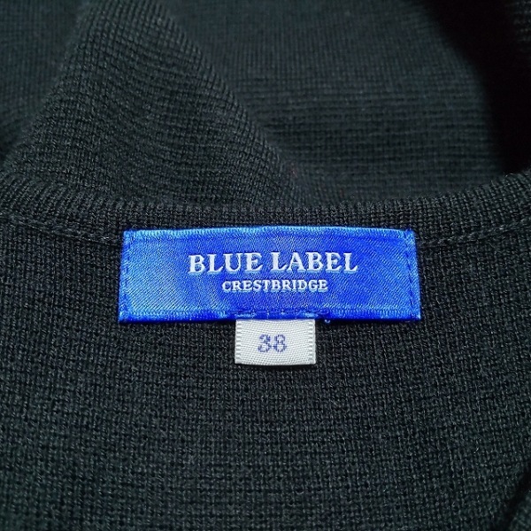 ブルーレーベルクレストブリッジ BLUE LABEL CRESTBRIDGE サイズ38 M - 黒 レディース Vネック/ノースリーブ/ロング 美品 ワンピース_画像3