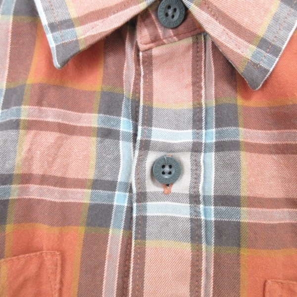 パタゴニア Patagonia 長袖シャツ サイズS - オレンジ×ライトグリーン×マルチ メンズ チェック柄 トップス_画像6