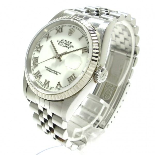 ROLEX(ロレックス) 腕時計 デイトジャスト 16234 ボーイズ SS×K18WG/ローマンインデックス/18コマ+余り4コマ(フルコマ) 白_画像2
