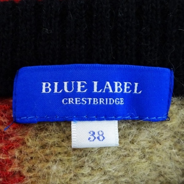 ブルーレーベルクレストブリッジ BLUE LABEL CRESTBRIDGE 長袖セーター/ニット サイズ38 M - ベージュ×レッド×黒 レディース 美品_画像3