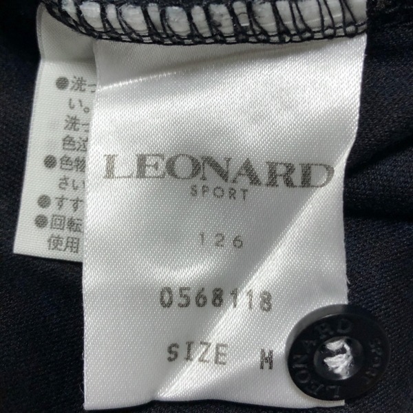 レオナールスポーツ LEONARD SPORT 長袖ポロシャツ サイズM - 黒×アイボリー×グレー レディース 美品 トップス_画像5