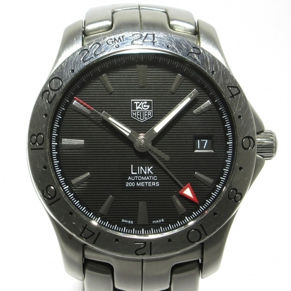 TAG Heuer(タグホイヤー) 腕時計 リンクGMT WJF2116.BA0570 メンズ GMT/日付表示/SSブレス 黒