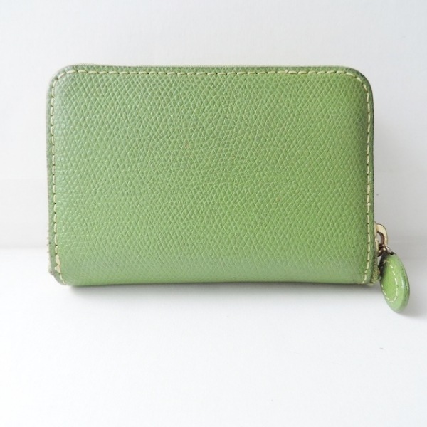  Kitamura KITAMURA coin case - leather green round fastener purse 