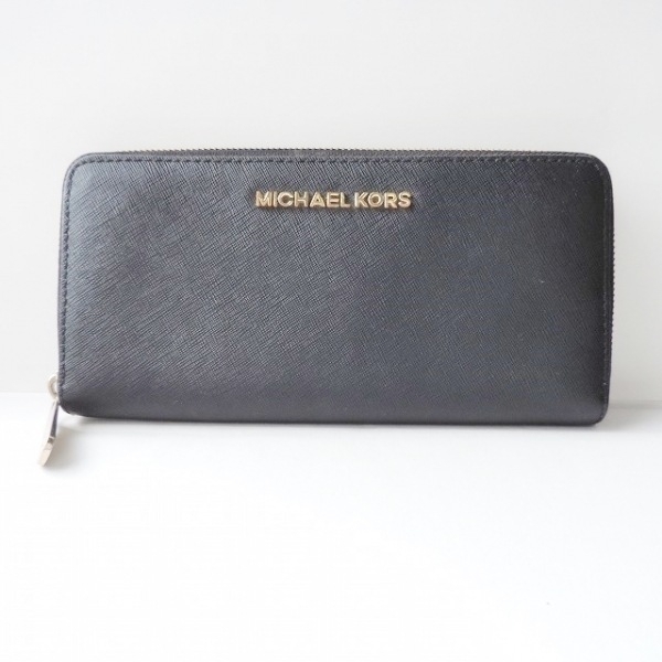 マイケルコース MICHAEL KORS 長財布 - レザー 黒 ラウンドファスナー 財布_画像1