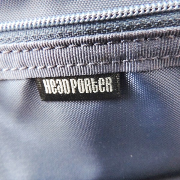 ヘッドポーター HEADPORTER 長財布 - ナイロン ネイビー×ダークグリーン×黒 チェック柄 財布_画像5