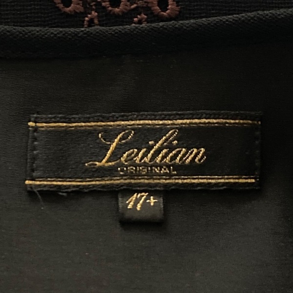 レリアン Leilian スカートセットアップ - 黒×ブラウン レディース 刺繍/肩パッド レディーススーツ_画像3