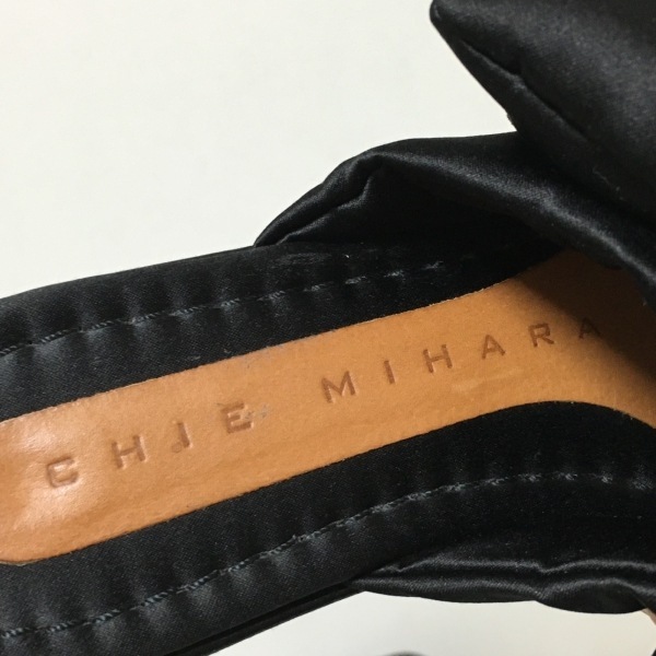 チエミハラ CHIE MIHARA サンダル 37 - ナイロン 黒 レディース リボン 靴の画像5
