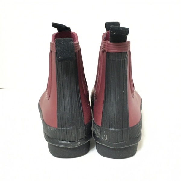  Hunter HUNTER короткие сапоги UK5 - Raver бордо × чёрный женский стелька снят возможно / со вставкой из резинки обувь 