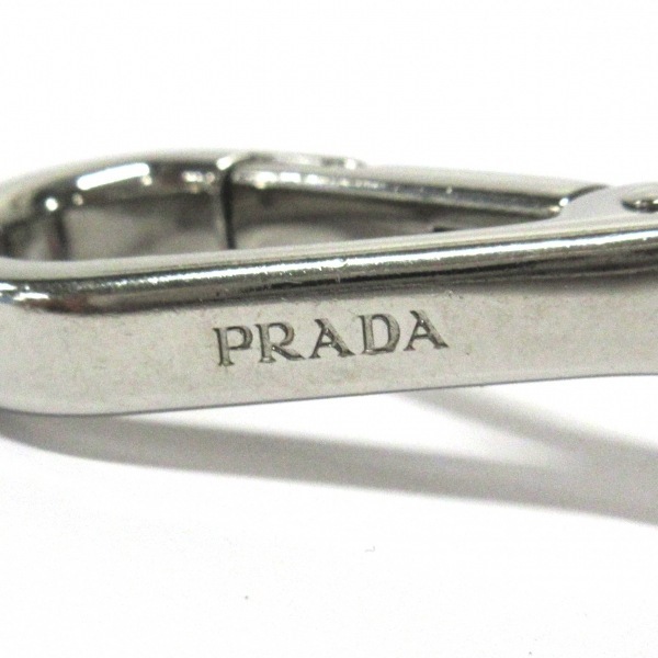  Prada PRADA key holder ( charm ) 2PP68T - leather × metal material red × silver key ring attaching key holder 