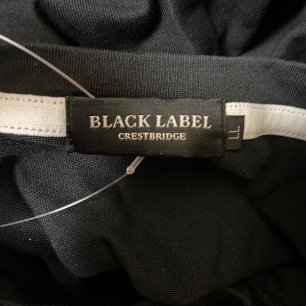 ブラックレーベルクレストブリッジ BLACK LABEL CRESTBRIDGE 半袖Tシャツ サイズLL - 黒×白 メンズ クルーネック/ビックロゴ トップス_画像3