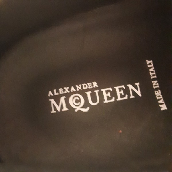 アレキサンダーマックイーン ALEXANDER McQUEEN スニーカー 41 - レザー オレンジ×黒×マルチ メンズ 炎 美品 靴_画像5