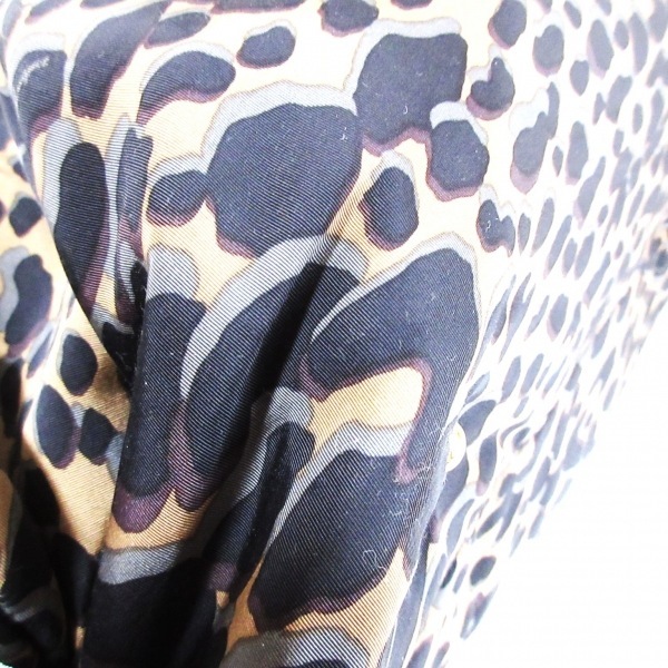 ミュゲ MUGUET ショルダーバッグ - ナイロン 黒×ブラウン 豹柄/リボン バッグの画像5