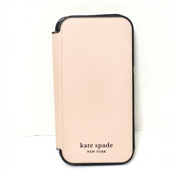 ケイトスペード Kate spade 携帯電話ケース - レザー ピンクベージュ スマートフォンケース 財布_画像1