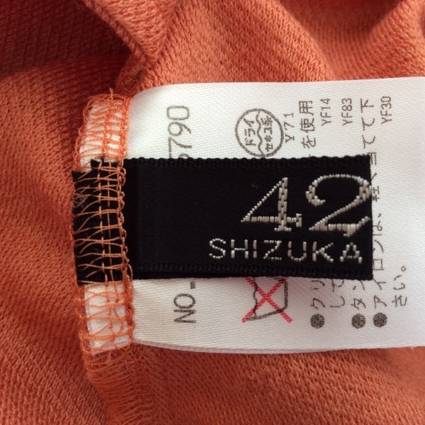 シズカコムロ SHIZUKA KOMURO サイズ42 L - オレンジ レディース クルーネック/長袖/ひざ丈/レース ワンピース_画像3