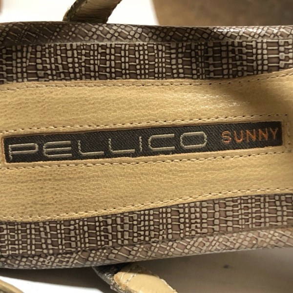 ペリーコ PELLICO サンダル 38 - レザー ベージュ レディース ウェッジソール 靴_画像5