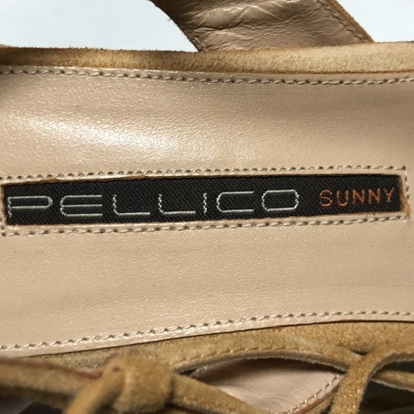 ペリーコ PELLICO サンダル 37 - スエード ライトブラウン レディース ウェッジソール 靴_画像5