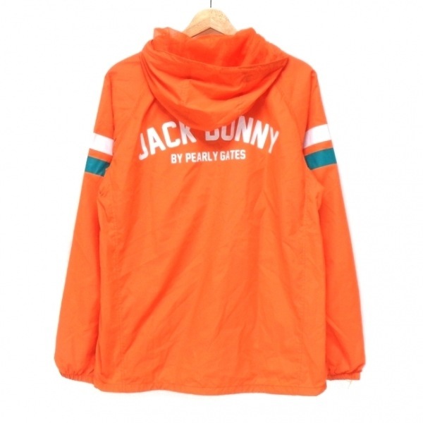 ジャックバニー JackBunny!! ブルゾン サイズ4 XL - オレンジ×グリーン×白 メンズ 長袖/ジップアップ/春/秋/PEARLY GATESコラボ_画像2