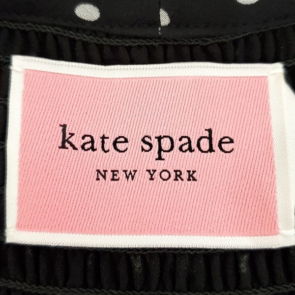 ケイトスペード Kate spade サイズXS - 黒×白 レディース 半袖/ロング/ドット柄 ワンピースの画像3