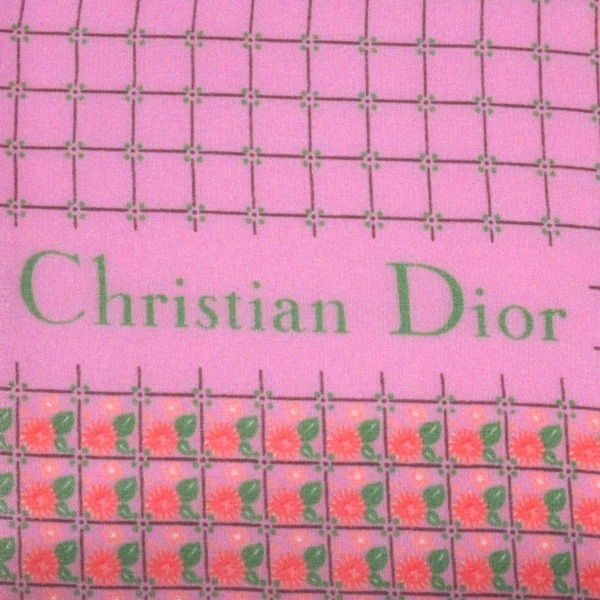 ディオール/クリスチャンディオール DIOR/ChristianDior - ピンク×グリーン×マルチ 花柄 スカーフ_画像2