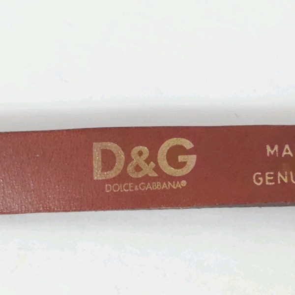 ディーアンドジー D&G 40 - レザー×金属素材 ブラウン×ブロンズ ベルト_画像4