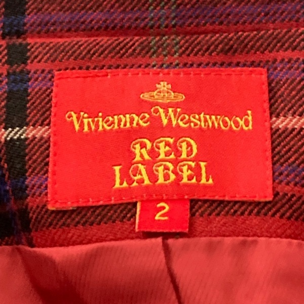 ヴィヴィアンウエストウッドレッドレーベル VivienneWestwoodRedLabel サイズ2 M - レッド×黒×マルチ レディース 長袖/チェック柄/秋/春_画像3