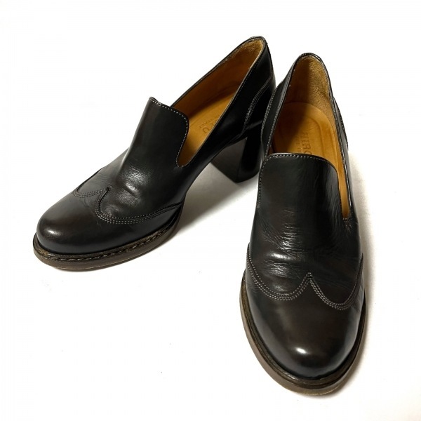  Hirofu HIROFU pumps 23 - leather black lady's shoes 
